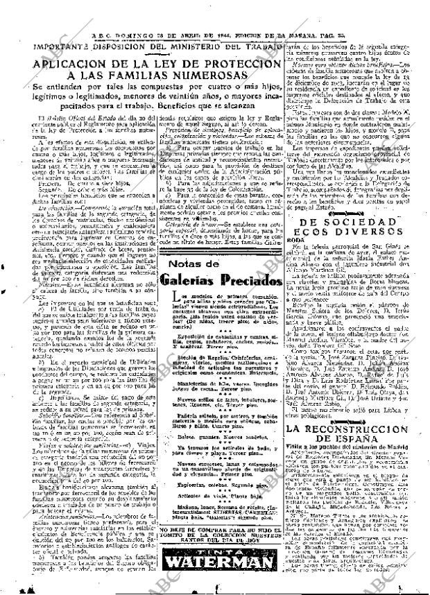 ABC MADRID 23-04-1944 página 25