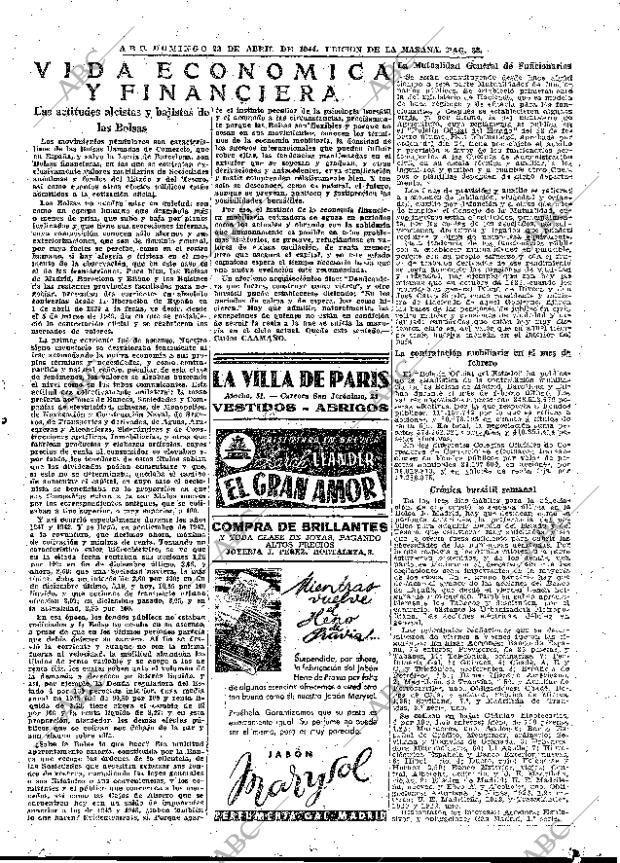 ABC MADRID 23-04-1944 página 33