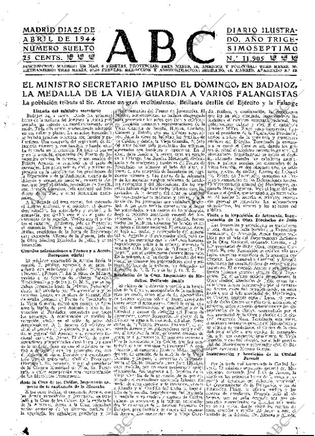 ABC MADRID 25-04-1944 página 15