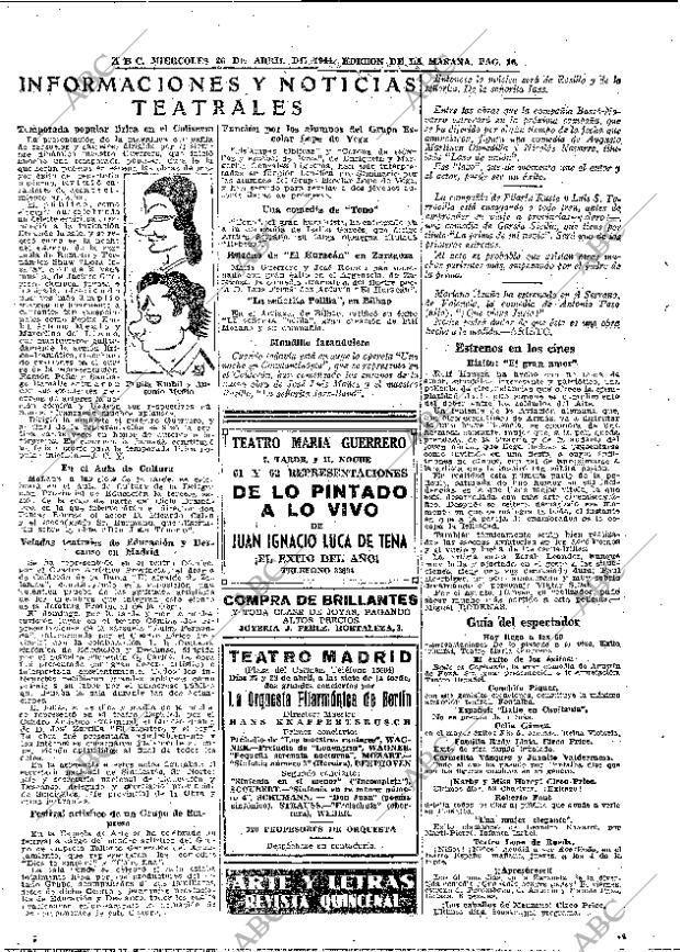 ABC MADRID 26-04-1944 página 16