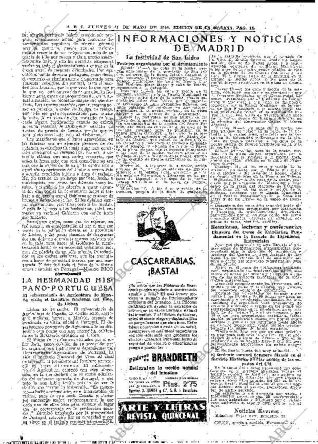 ABC MADRID 11-05-1944 página 14