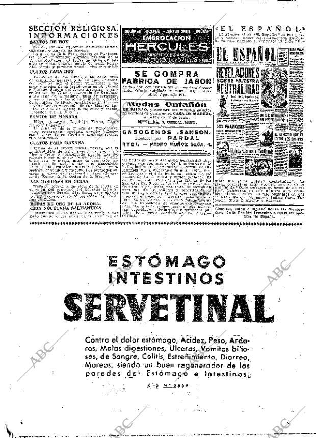 ABC MADRID 31-05-1944 página 6