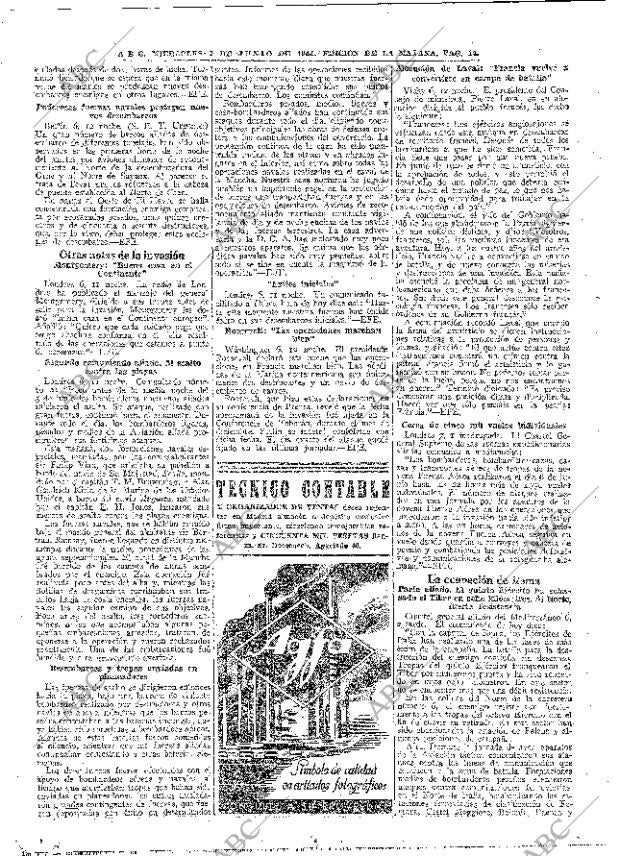 ABC MADRID 07-06-1944 página 14