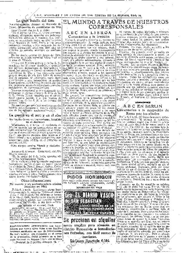 ABC MADRID 07-06-1944 página 16