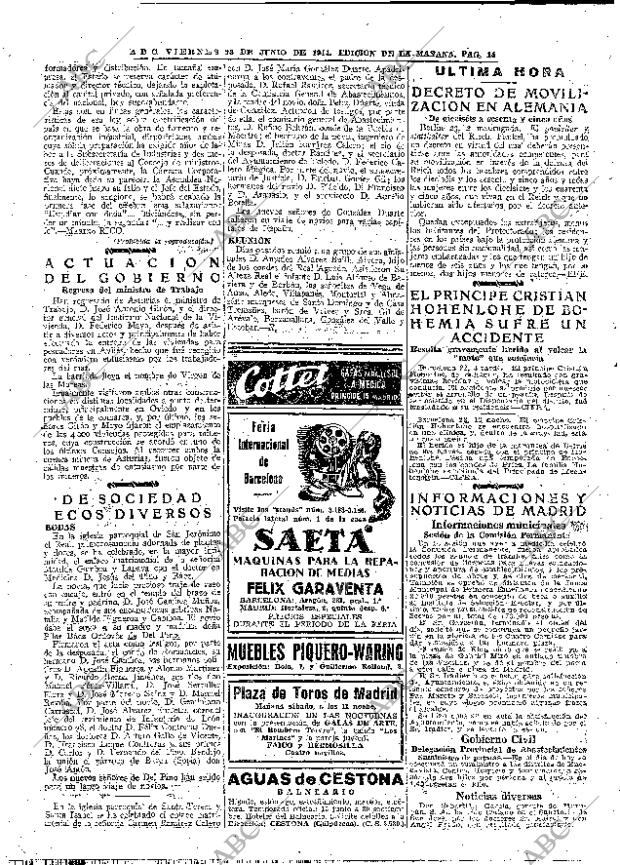 ABC MADRID 23-06-1944 página 14