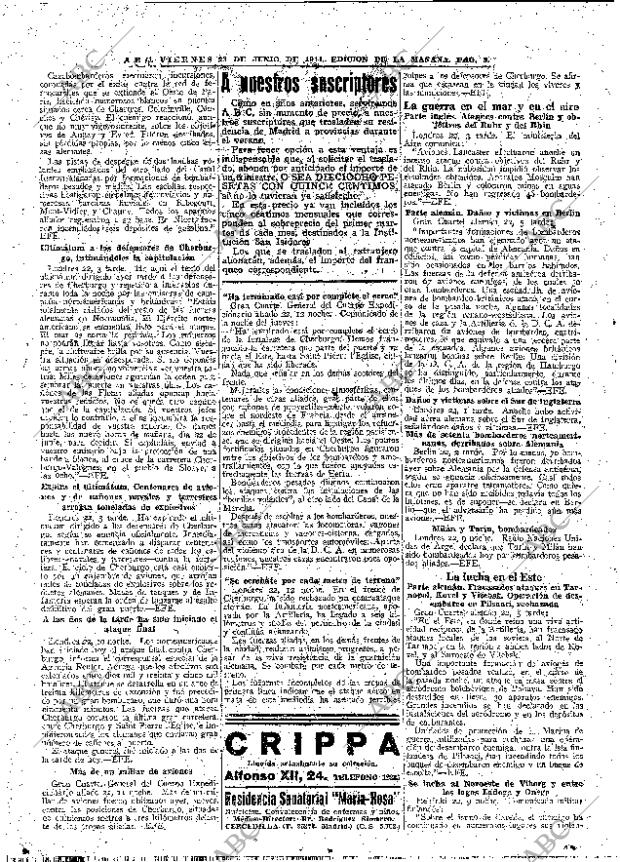 ABC MADRID 23-06-1944 página 8