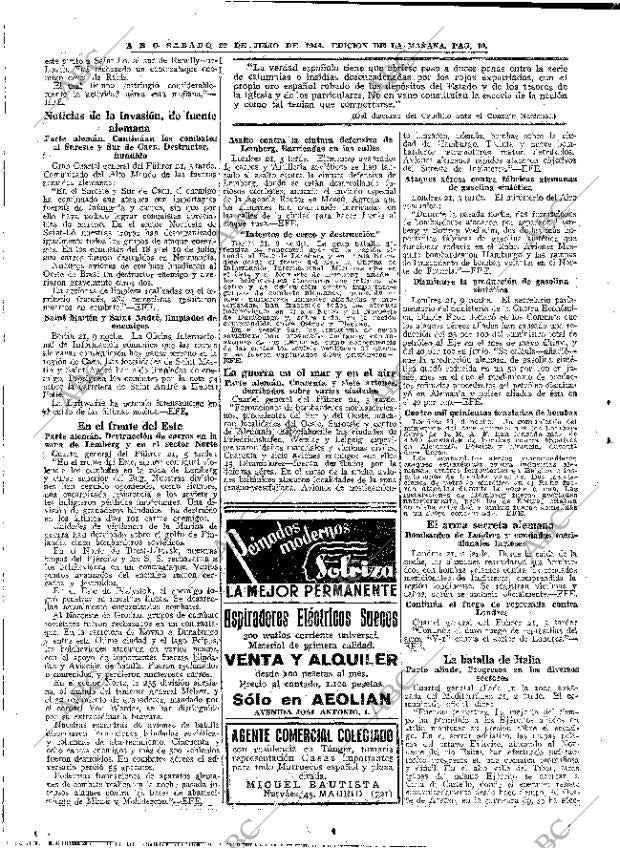 ABC MADRID 22-07-1944 página 10