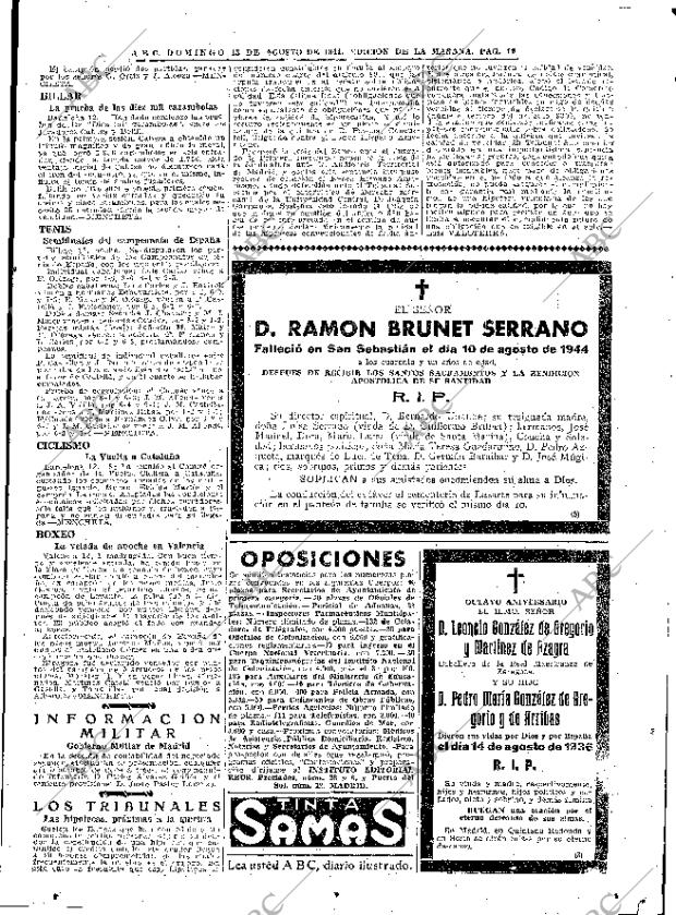 ABC MADRID 13-08-1944 página 19