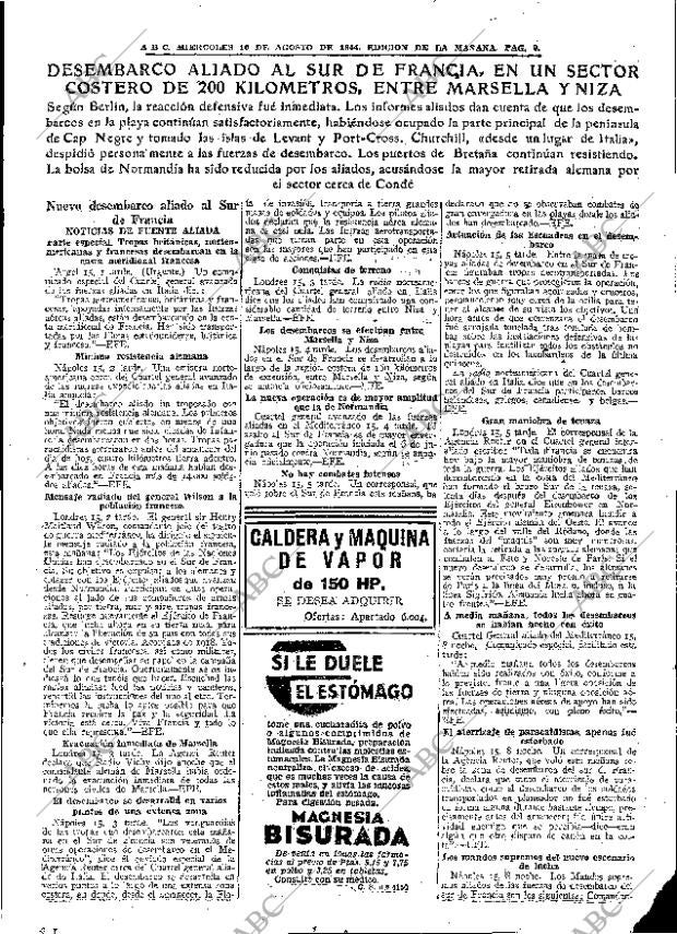 ABC MADRID 16-08-1944 página 9