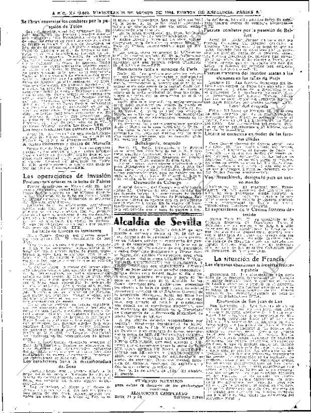 ABC SEVILLA 23-08-1944 página 6