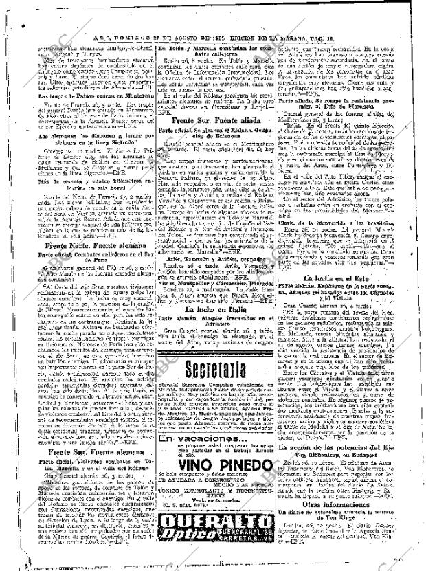 ABC MADRID 27-08-1944 página 12