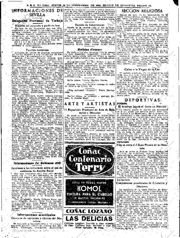 ABC SEVILLA 14-09-1944 página 11