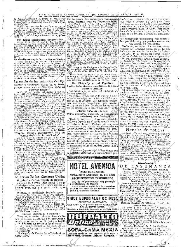 ABC MADRID 22-09-1944 página 10