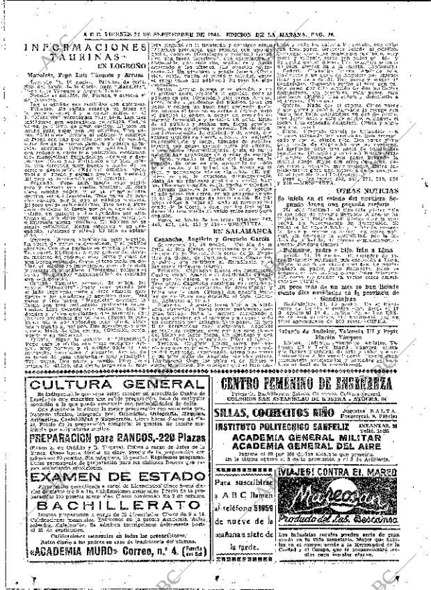 ABC MADRID 22-09-1944 página 16