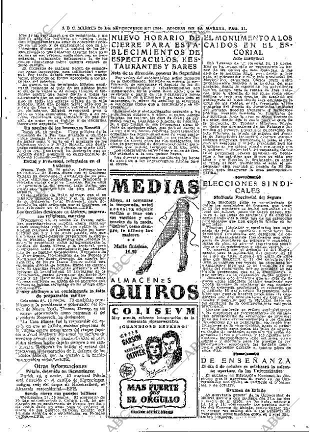 ABC MADRID 26-09-1944 página 11