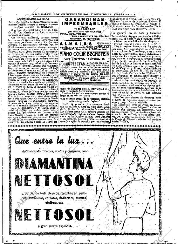 ABC MADRID 26-09-1944 página 8