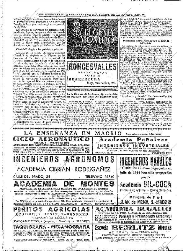 ABC MADRID 27-09-1944 página 10