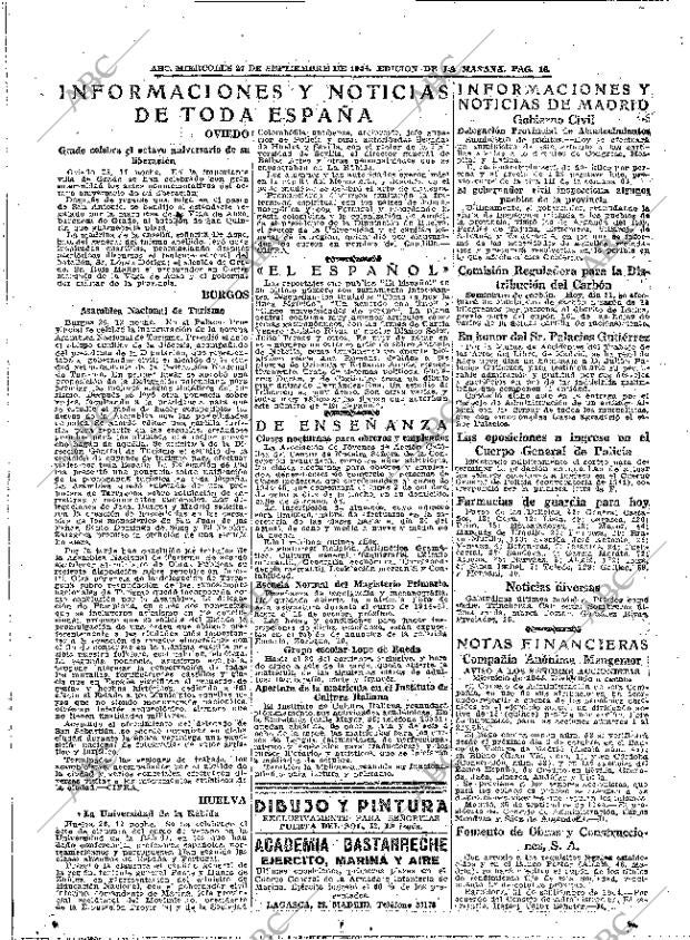 ABC MADRID 27-09-1944 página 16