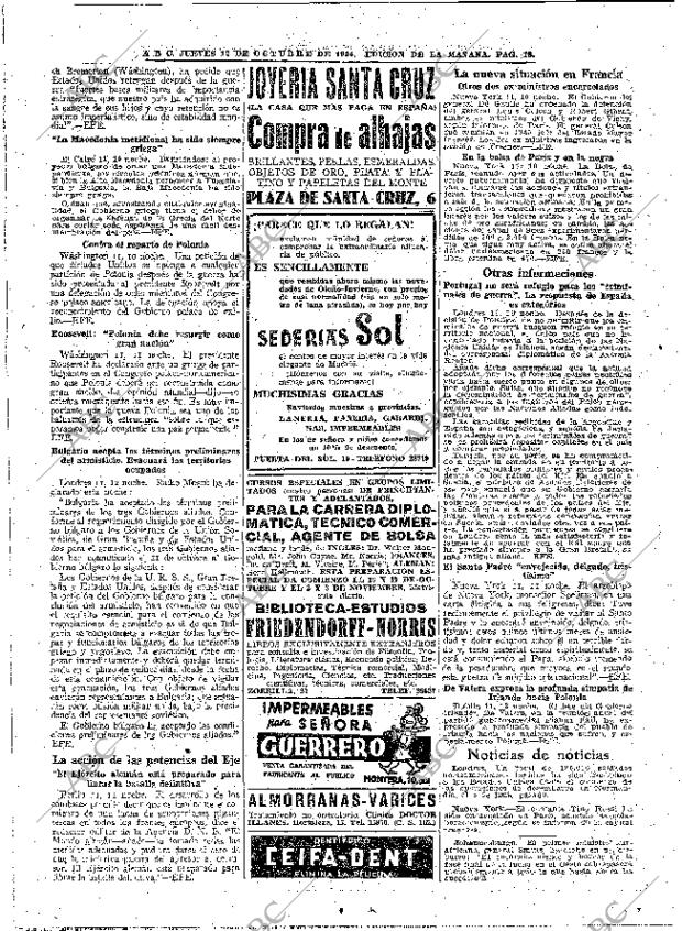 ABC MADRID 12-10-1944 página 16