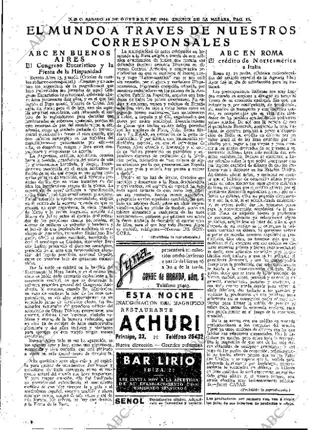 ABC MADRID 14-10-1944 página 15