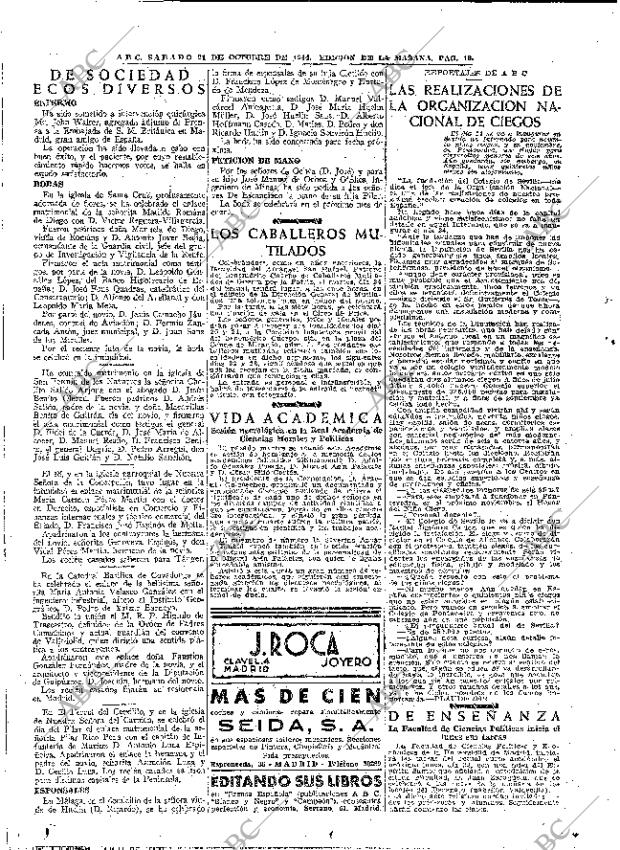 ABC MADRID 21-10-1944 página 16