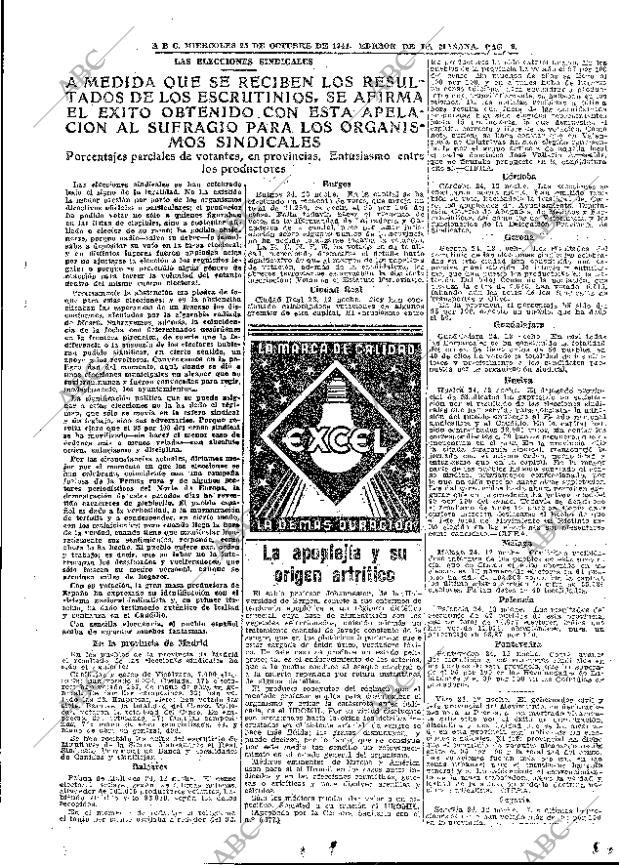ABC MADRID 25-10-1944 página 9