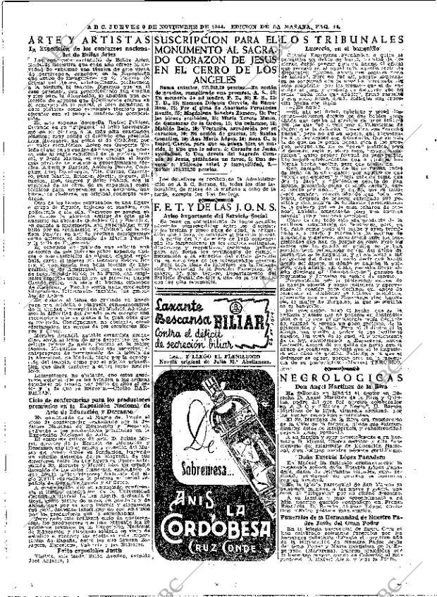 ABC MADRID 09-11-1944 página 14