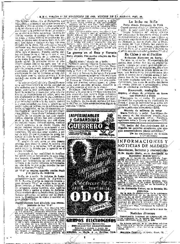 ABC MADRID 11-11-1944 página 10