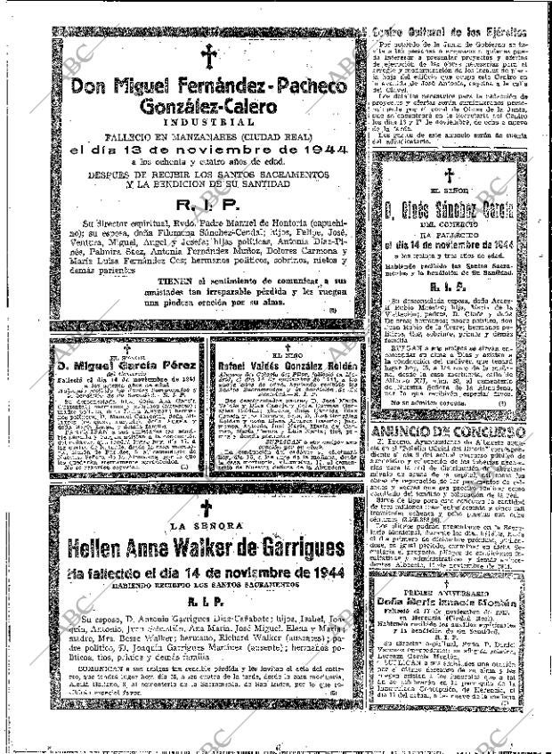 ABC MADRID 15-11-1944 página 16