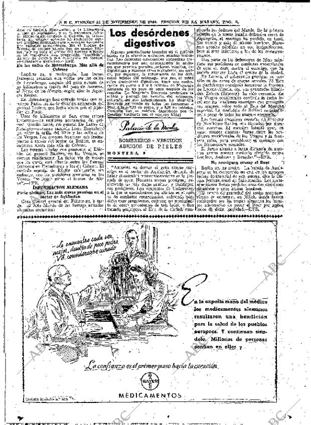 ABC MADRID 24-11-1944 página 8