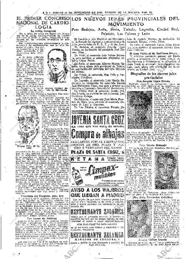 ABC MADRID 25-11-1944 página 11