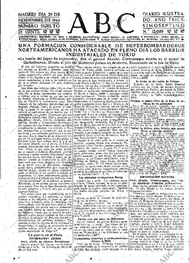 ABC MADRID 25-11-1944 página 7