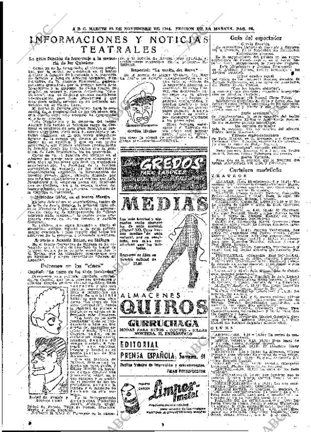 ABC MADRID 28-11-1944 página 25