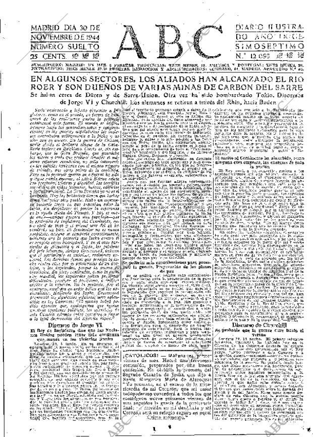 ABC MADRID 30-11-1944 página 15