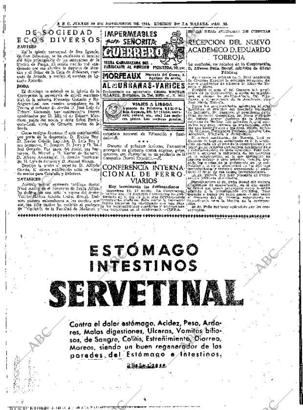 ABC MADRID 30-11-1944 página 22