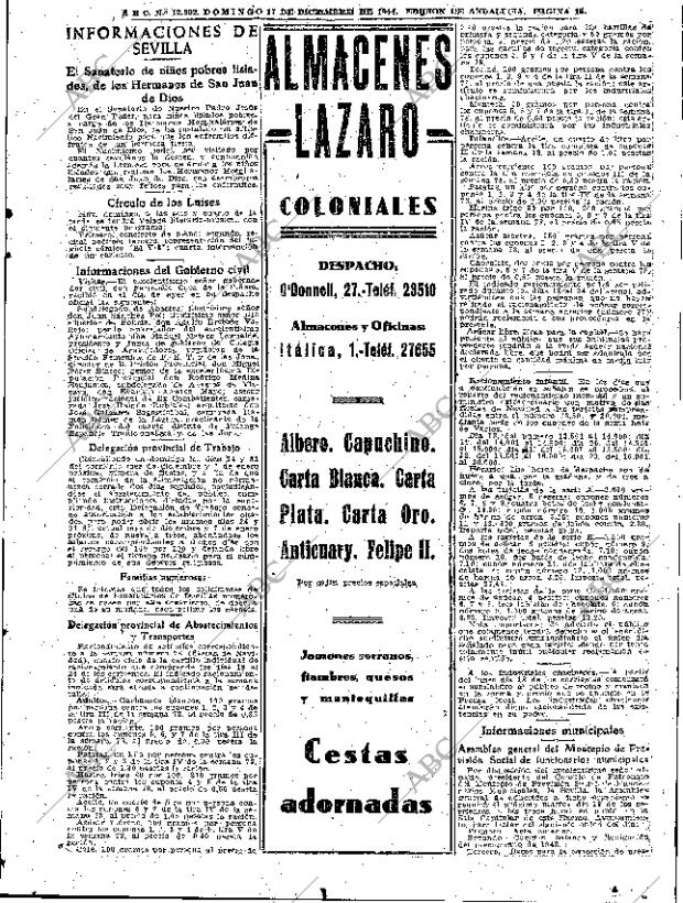 ABC SEVILLA 17-12-1944 página 15
