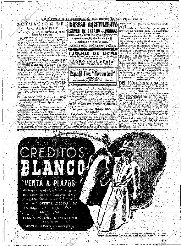 ABC MADRID 21-12-1944 página 20