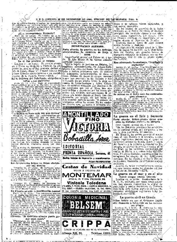 ABC MADRID 22-12-1944 página 8