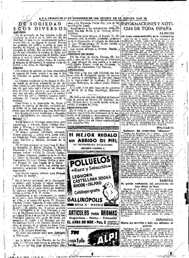 ABC MADRID 27-12-1944 página 22