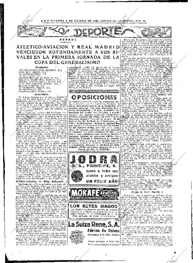 ABC MADRID 02-01-1945 página 74