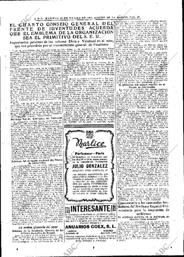 ABC MADRID 16-01-1945 página 13