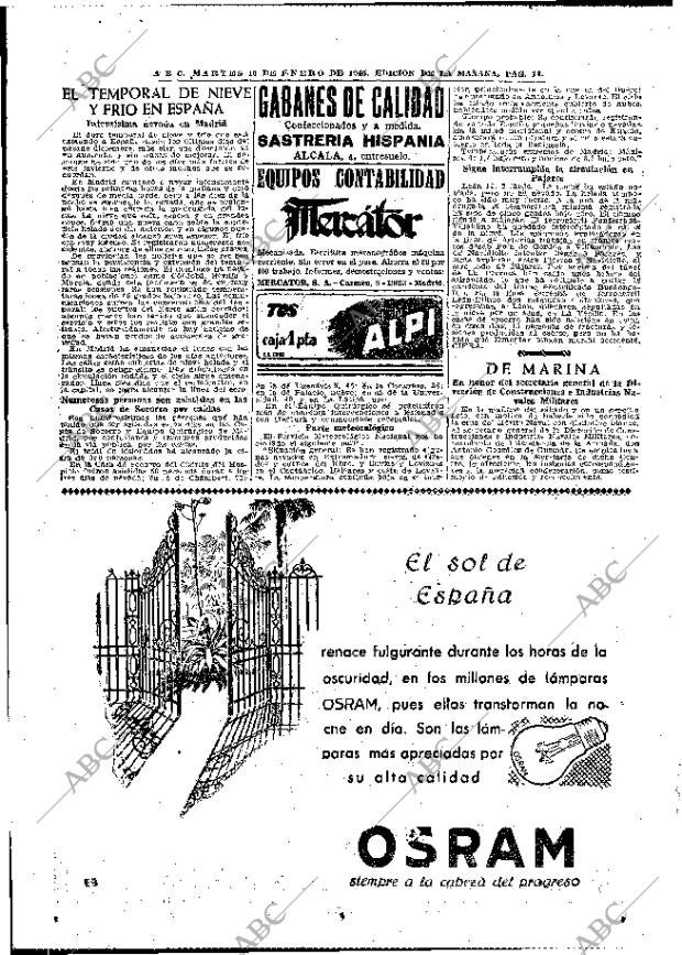 ABC MADRID 16-01-1945 página 14