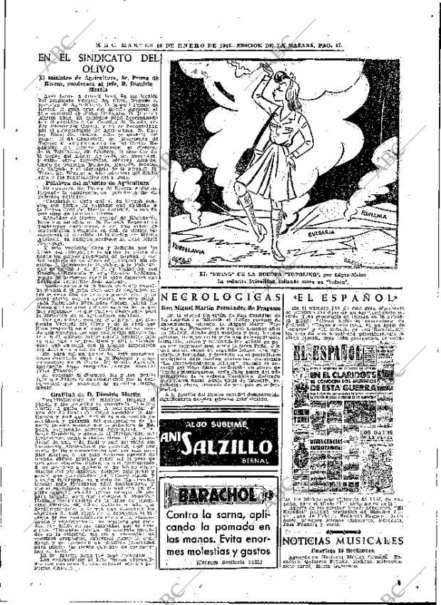 ABC MADRID 16-01-1945 página 17