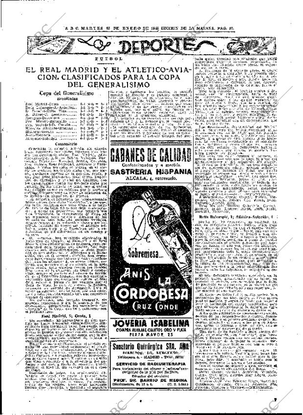ABC MADRID 23-01-1945 página 19