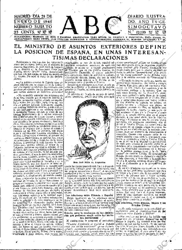 ABC MADRID 23-01-1945 página 7
