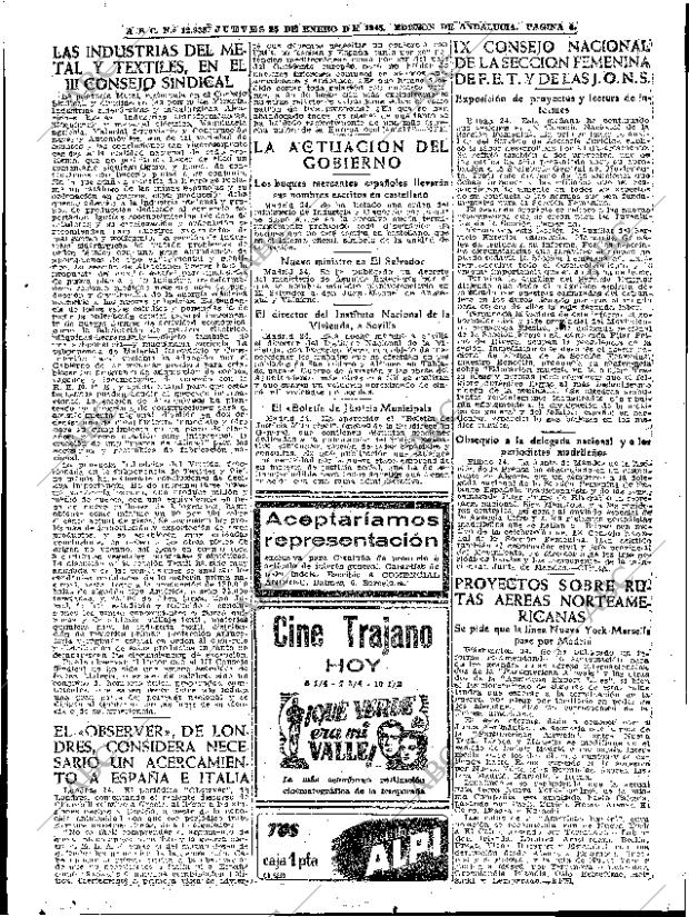 ABC SEVILLA 25-01-1945 página 4