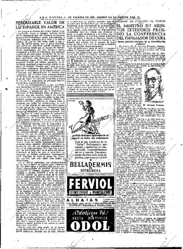 ABC MADRID 30-01-1945 página 11