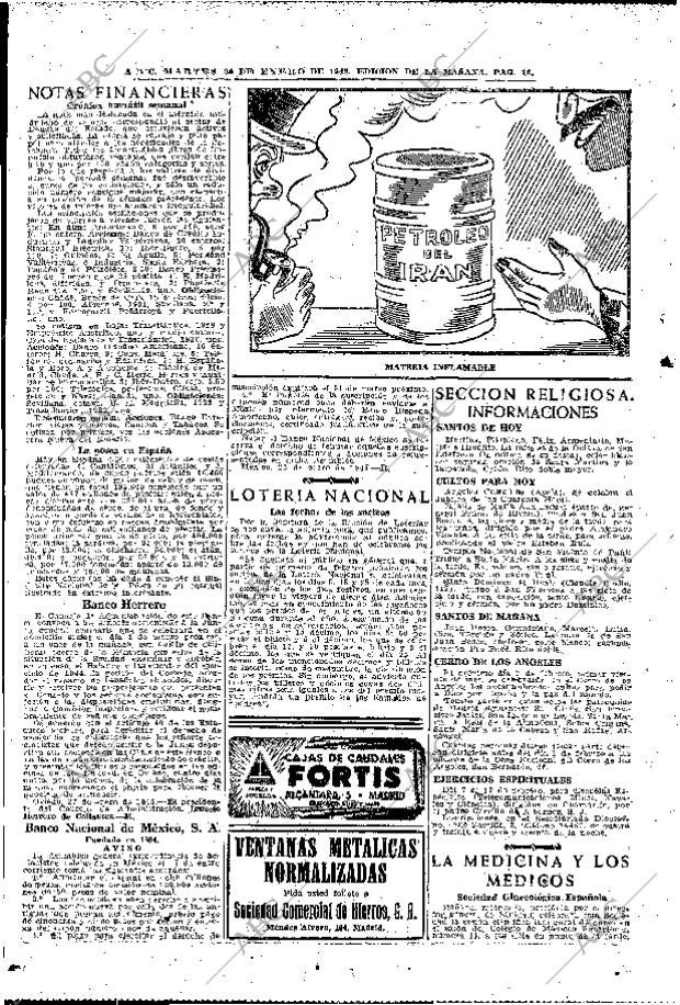 ABC MADRID 30-01-1945 página 16