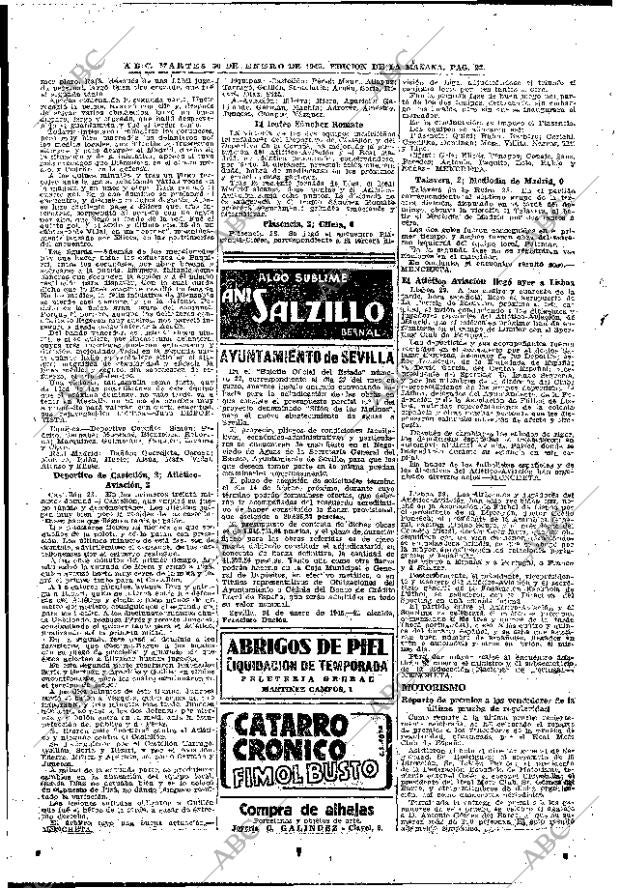 ABC MADRID 30-01-1945 página 22