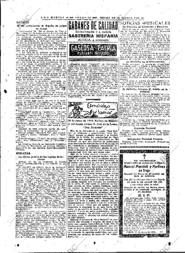 ABC MADRID 30-01-1945 página 23
